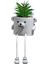 Yapay Saksı Bitki Etli Bitki Sevimli Asılı Bacak Seramik Saksı Succulents Dekor Masa Raf A (Yurt Dışından) 1