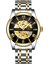 T9005A.05 Mekanik Saat Paslanmaz Çelik Altın Metral Bilezik Kayışı Orologio Meccanico Tourbillon Automatique Şeffaf Erkekler Otomatik Mekanik Saat (Yurt Dışından) 4