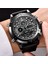 Kahve Moda Lüks Izle Lüks LED Spor Chronograph Dijital Saatler Çelik Otomatik Erkek Çalar Saat Kol Saati Saatler Erkekler Bilek (Yurt Dışından) 3