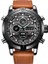 Kahve Moda Lüks Izle Lüks LED Spor Chronograph Dijital Saatler Çelik Otomatik Erkek Çalar Saat Kol Saati Saatler Erkekler Bilek (Yurt Dışından) 4