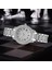 Altın Saat Bileklik Bileklik 19CM 2023 Hip Hop Lüks Bling Buzlu Küba Zincir Bileklik Saat Bilek 18K Altın Kaplama Pırlanta Kuvars Saat ve Bilezik Seti Kadın (Yurt Dışından) 2