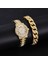 4 Kutu ile Lüks YUSA416 2 Adet Set Elmas Izle Bayan Roma Numaraları Quartz Saat Kadınlar Için Parlak Aksesuarlar Bilezik (Yurt Dışından) 2