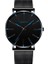 C14 Erkekler 2021 Minimalist Erkek Moda Ultra Ince Saatler Basit Erkekler Iş Paslanmaz Çelik Hasır Kemer Kuvars Izle Relogio (KWT2236) (Yurt Dışından) 1