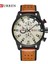 KREB110128 Moda Curren 8250 Erkek Spor Suya Dayanıklı Kuvars Rahat Iş Lüks Izle Deri Bilek 24MM Kuvars Izle (Yurt Dışından) 3