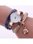 Bej Lüks Deri Sevimli Charm Kuvars Izle Kadınlar Bayanlar Casual Kristal Moda Bilezik Kol Saati Relogio Feminino Kadın (Yurt Dışından) 4