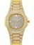 Gümüş Altın En Çok Satan Üst Marka Lüks Bling Kuvars Kare Erkek Saat Relojes Hip Hop Altın Tam Elmas Buzlu Out Izle (Yurt Dışından) 2