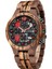 KUN1104 Kunhuang 1023 Hollow Takvim Kadran Erkek Kuvars Izle Fonksiyonel Chrono Lüks Ahşap Bilek Saatler (Yurt Dışından) 1