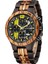 KUN1104 Kunhuang 1023 Hollow Takvim Kadran Erkek Kuvars Izle Fonksiyonel Chrono Lüks Ahşap Bilek Saatler (Yurt Dışından) 2