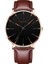 C5 Erkekler 2021 Minimalist Erkek Moda Ultra Ince Saatler Basit Erkekler Iş Paslanmaz Çelik Hasır Kemer Kuvars Izle Relogio (KWT2236) (Yurt Dışından) 1