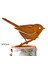 Bushtit Tarzı Paslı Metal Kuş Siluetleri Bahçe Çit Dekoru Ağaçkakan Robin Steel Country Yard Art (Yurt Dışından) 1