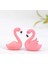 Kanat Stilini Aç Pembe Flamingo Heykelcik Minyatür Sevimli Kuş Peri Bahçe Dekor Mikro Peyzaj Etli El Yapımı Zanaat Hediye Anahtarlık Aksesuarı (Yurt Dışından) 4