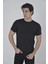 Erkek File Cepli Slim Fit T-Shirt - Siyah 1