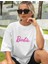 Özel Marka Kadın Baskılı Oversize T-Shirt - Beyaz 2