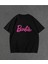 Özel Marka Kadın Baskılı Oversize T-Shirt - Siyah 2