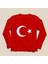Ay Yıldız Baskılı Tişört - Kırmızı - Uzun Kollu - TS155 1