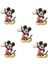 5'li Plastik Mickey Mouse Çocuk Düğme Mobilya Kulp 1