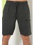 Erkek Fermuar Detaylı Şort Antrasit 1
