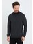 Erkek Polo Yaka 2 Iplik Sweatshirt Antrasit 1
