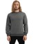 Erkek 3 İplik Pamuklu Regular Fit Basic Bisiklet Yaka Antrasit Sweatshirt 1