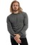 Erkek 3 İplik Pamuklu Regular Fit Basic Bisiklet Yaka Antrasit Sweatshirt 2