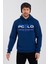 Erkek Baskılı 3 Iplik Sweatshirt Indigo 1