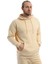 Erkek Kanguru Cepli Sweatshirt Krem 1