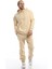 Erkek Kanguru Cepli Sweatshirt Krem 4