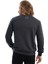 Erkek 3 İplik Pamuklu Baskılı Regular Fit Basic Bisiklet Yaka Füme Sweatshirt 5