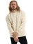 Erkek Bisiklet Yaka Karyoka Dikişli Sweatshirt Krem 2