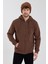 Age Of State Nakışlı 3 Iplik Sweatshirt Kahverengi 4