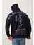Erkek Ön Arka Age Of State Baskılı Sweatshirt Lacivert 1