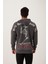 Erkek Ön Arka Age Of State Baskılı Sweatshirt Antrasit 1