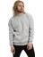 Erkek Bisiklet Yaka Karyoka Dikişli Sweatshirt Gri 1