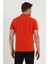 Erkek Regular Fit Polo Yaka Nakışlı T-Shirt Turuncu 4