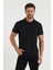 Erkek Regular Fit Polo Yaka 5li T-Shirt Siyah 1