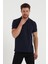 Erkek Regular Fit Polo Yaka 5li T-Shirt Siyah 4