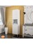 Tek Kapaklı Açık Raflı Sepetli Banyo Dolabı 2