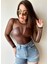 Kadın Suni Deri Bodysuit 2