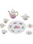Açık Gri Tarzı Adet Dollhouse Minyatür Yemek Gereçleri Porselen Çay Seti Bulaşık Fincan Tabağı - Pembe Gül (Yurt Dışından) 2