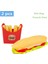 E 2 Adet Tarzı Çocuk Simülasyon Mutfak Gıda Oyuncaklar Oyna Pretend Hamburger Hotdog Patates Kızartması Pişirme Oyuncak Oyun Evi Eğitici Oyuncaklar Çocuk Için (Yurt Dışından) 1