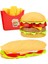 E 2 Adet Tarzı Çocuk Simülasyon Mutfak Gıda Oyuncaklar Oyna Pretend Hamburger Hotdog Patates Kızartması Pişirme Oyuncak Oyun Evi Eğitici Oyuncaklar Çocuk Için (Yurt Dışından) 2
