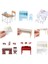 Stili Temizle Sıcak Satış！1 Takım Ahşap Masa Yazı Çalışma Masası Bilgisayar Koltuğu Okul Masası Mobilya Modeli Oyuncak Dollhouse Dekor (Yurt Dışından) 3