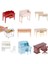 Stili Temizle Sıcak Satış！1 Takım Ahşap Masa Yazı Çalışma Masası Bilgisayar Koltuğu Okul Masası Mobilya Modeli Oyuncak Dollhouse Dekor (Yurt Dışından) 4