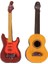 2 Adet Stili Kaldır Bebek Evi Aksesuarları Minyatürler Keman Gitar Müzik Aletleri Model Oyuncaklar Bebekler Barbie Evi Aksesuarları Için Mobilya (Yurt Dışından) 2