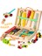 ET0068-WT235C Stili Çocuklar Ahşap Araç Kutusu Oyna Pretend Seti Eğitici Montessori Oyuncaklar Somun Sökme Vida Montaj Simülasyon Onarım Marangoz Aracı (Yurt Dışından) 5