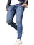 S 1000-638 Erkek Denim Tom Lazer Tırnaklı Slim Likralı Kot Pantolon - Mavi - ST00229-MAVI-34 1