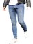 S 1000-638 Erkek Denim Tom Lazer Tırnaklı Slim Likralı Kot Pantolon - Mavi - ST00229-MAVI-34 2