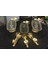 Exclusive Döküm Ayaklı Gold 5 Parçadan Oluşan Muhteşem Sunum & Servis Seti Ürün 1