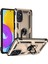 Samsung Galaxy M52 5g Kılıf Sofya Yüzüklü Silikon Kapak - Gold 300099 1
