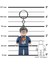 Super Heroes KE116 Clark Kent LED Key Chain 4